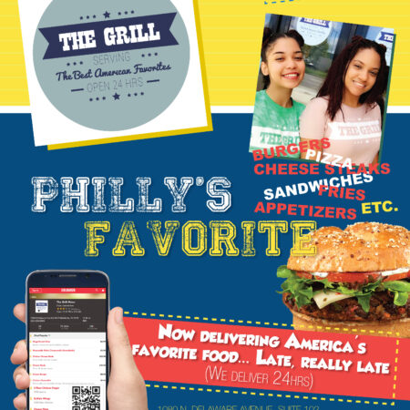 The Grill: Restaurant menu (front)